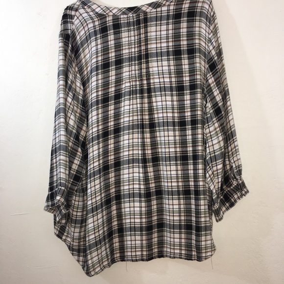Avenue Women's Black/White/Flannel Shirt  22/24 - Picture 4 of 6
